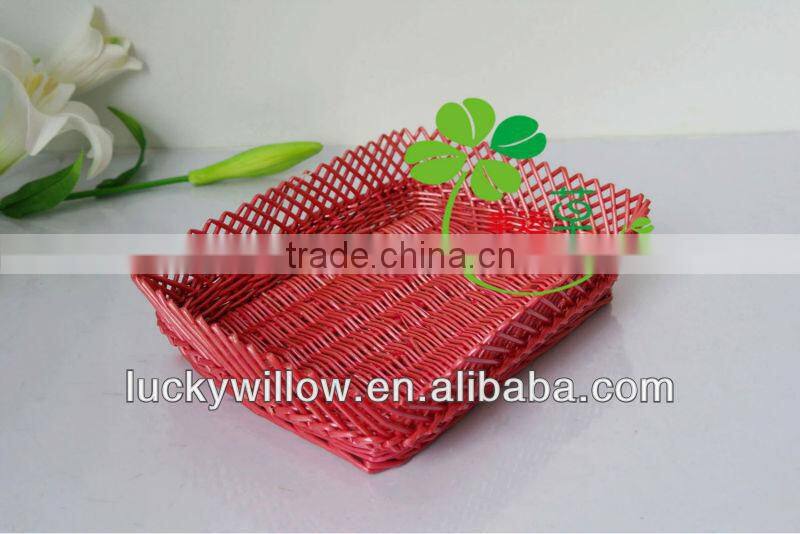 set 3 willow with lining decorative fruit basket decoration