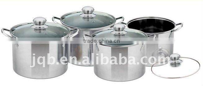 cookware set stainless steel material with high quality and mirror polishing
