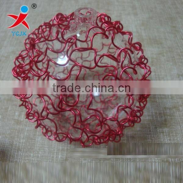 Wholesale supply solar standard mouth lighting around the color aluminum wire ball, red, high borosilicate glass chimney
