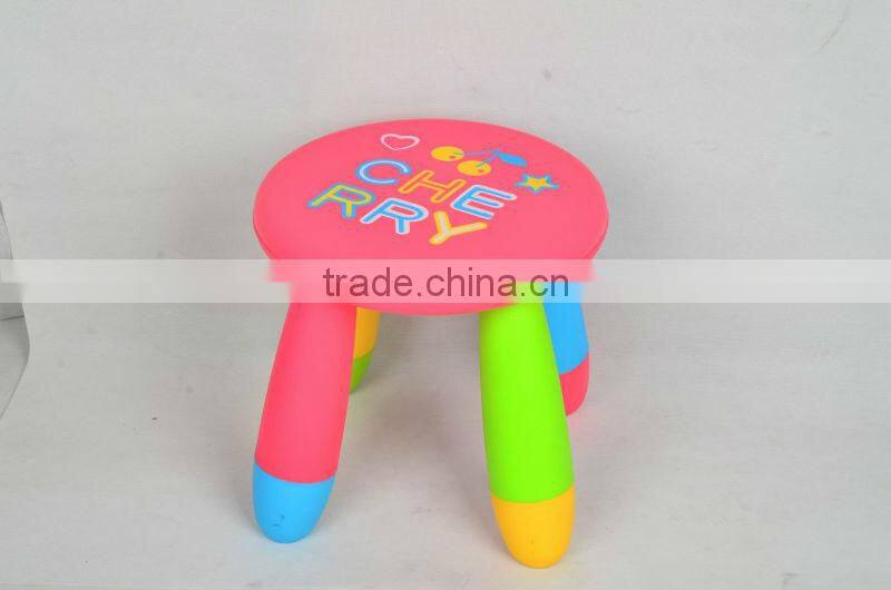round shape hot selling good qualtiy cheap price fashion plastic children stool