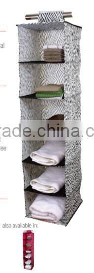 6 layer non woven hanging organizer in stripe deisgn