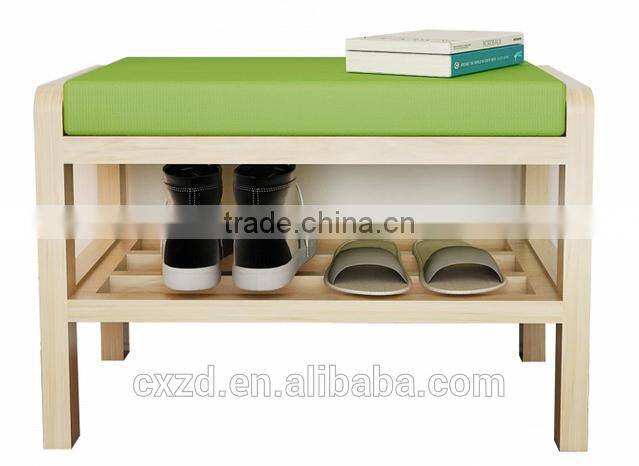 2016 hot selling wooden shoes-changing bench