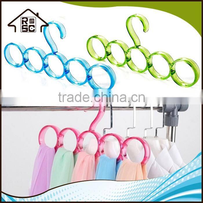 NBRSC Multi-function Plastic Scarf Hanger 5 Holes Scarf Hangers Towel Hanging Closet Organiser