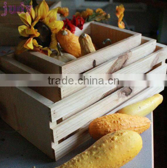 solid pine wood cheap wooden fruit crates for sale