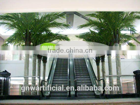 Outdoor Artificial Palm Trees with Bent Tree Trunk for Park Decoration