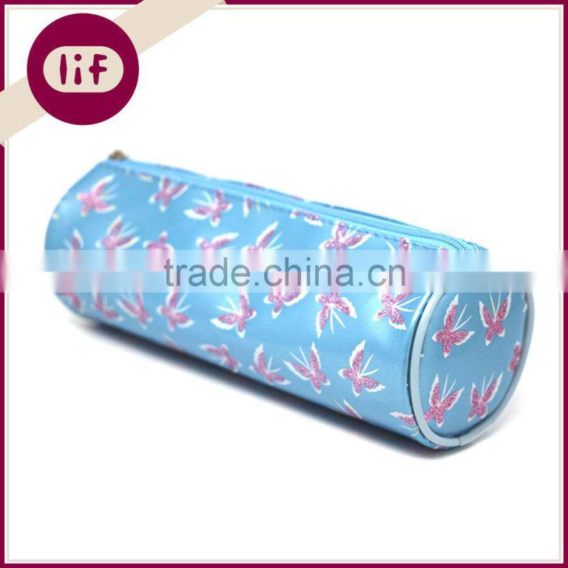 Novelty Pencil Case with Butterfly, Chic Pencil bag with Butterfly Printing, Candy Color Pencil Bag with Butterfly Printing
