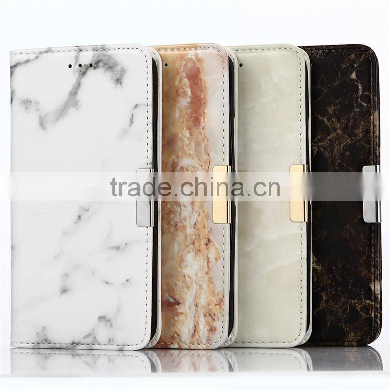 Noble design high quality marble PU card bumper/pocket cell phone case for HTC