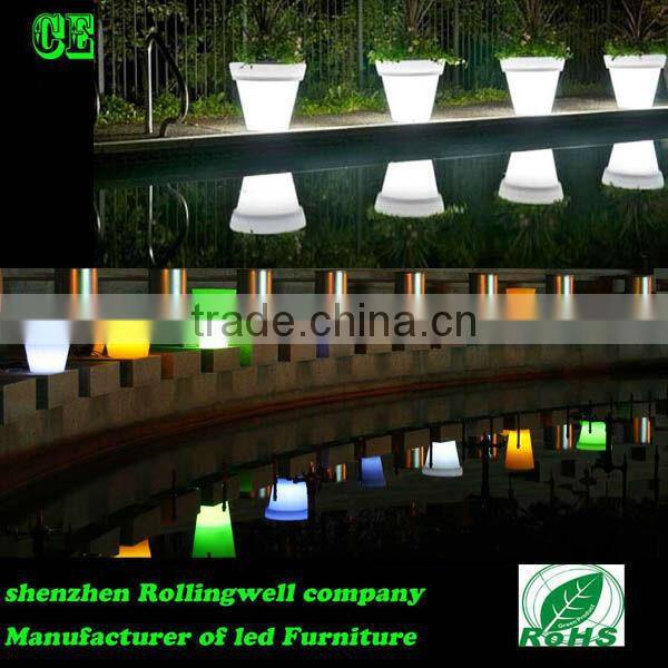 battery powered led flower pot lighting / led garden pot / led plant pot