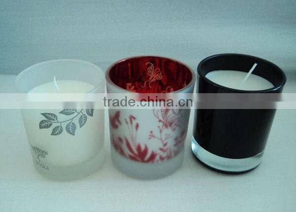 black cool glass candle cup for decolation-party hot sell