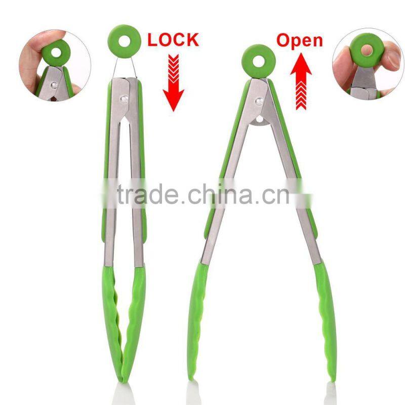 bbq Food Tong With Environmental Green kitchen Cooking Tools