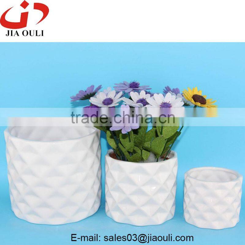 New design Hot sales ceramic wood border flower pot, plant pot