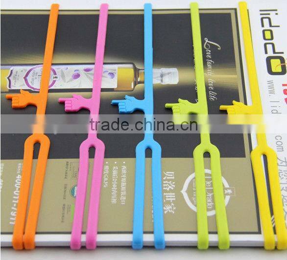 2016 fashion silicone funny bookmark