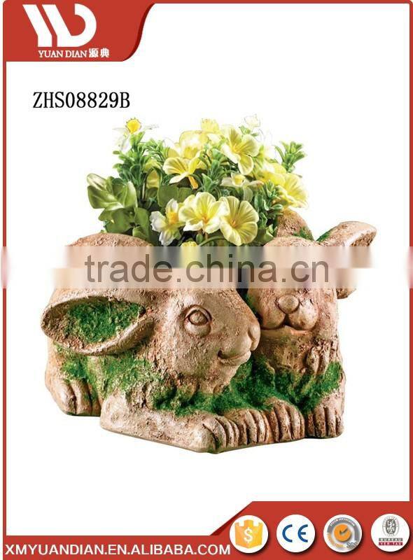Hot New Product Rabbit Flower Pots Wholesale, Resin Flowerpot Wholesale
