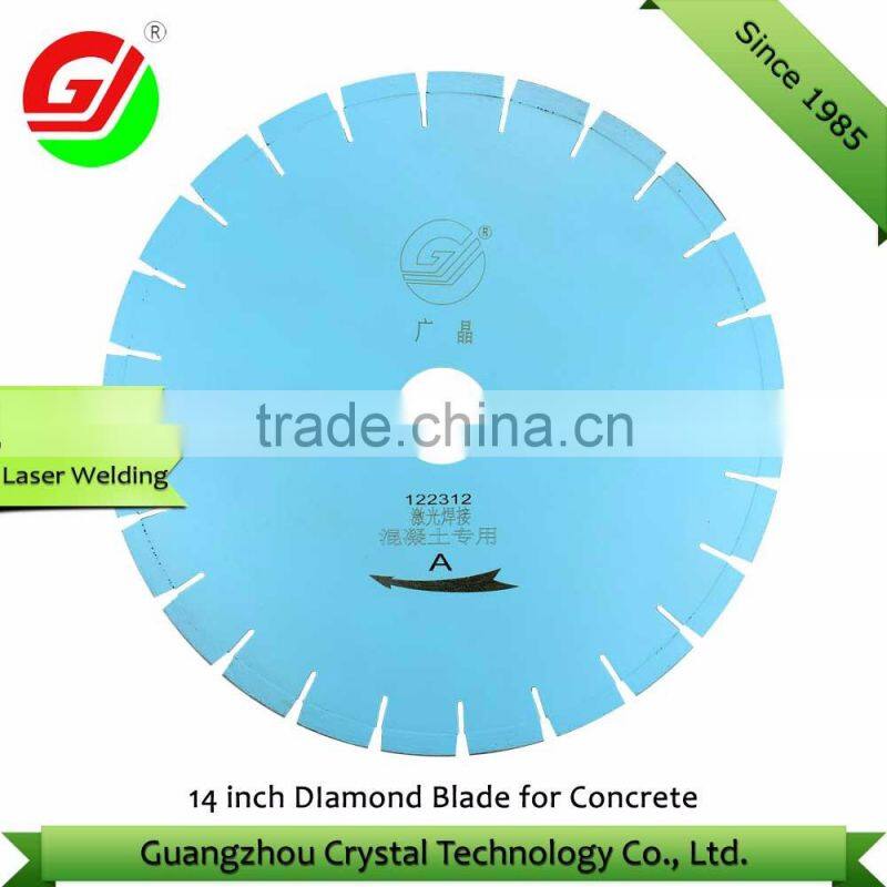 14" 350mm concrete laser welding diamond saw blade diamond cutting disc for concrete