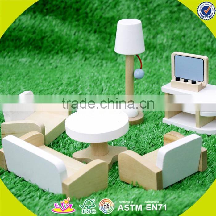 2017 newest baby wooden doll furniture, top fashion kids wooden doll furniture, best chiodren wooden doll furniture W06B045