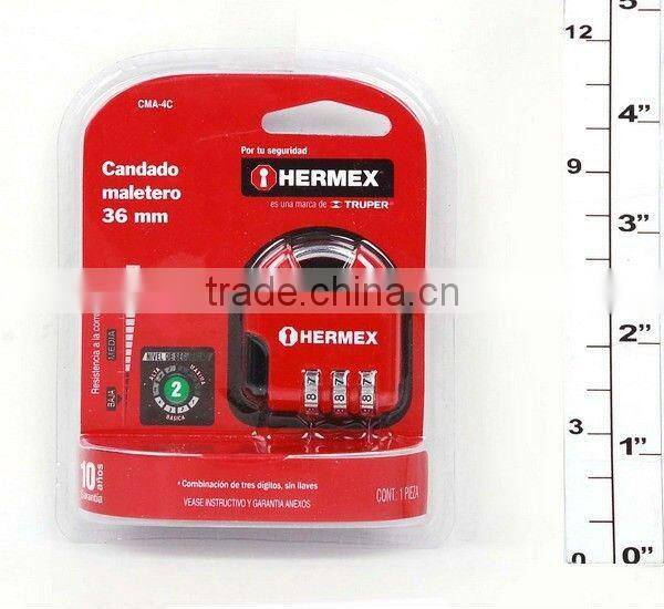 36mm combination padlock