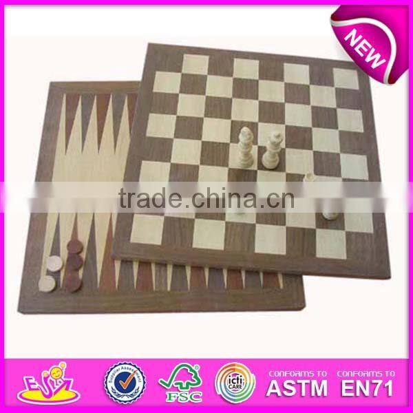 2015 Wooden chessboard game for kids,wooden toy chess game for children,latest wooden classic chess set for sale WJ277107