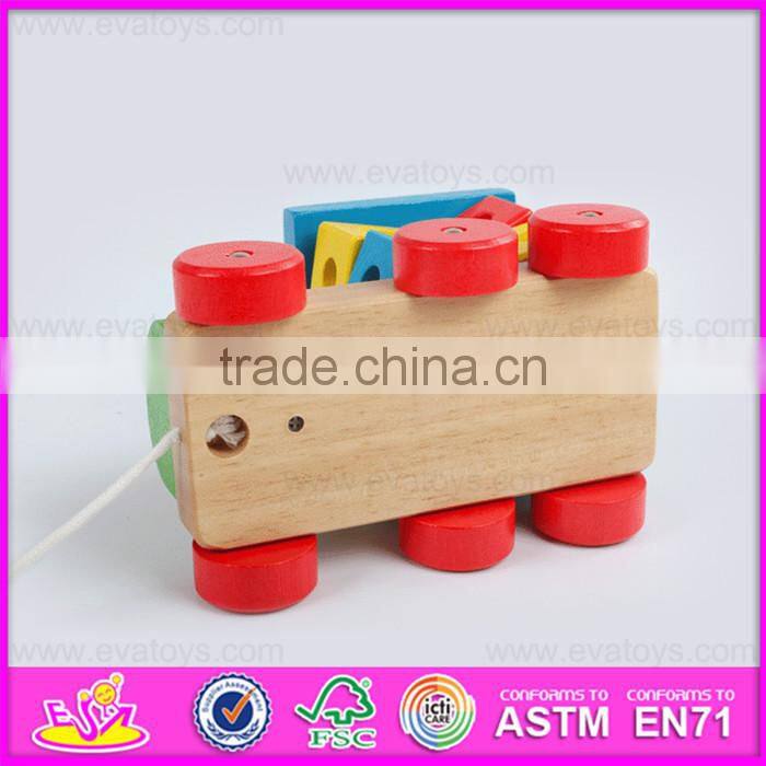 2016 hot sale wooden toddler toy car, most popular wooden toddler toy car W05C072