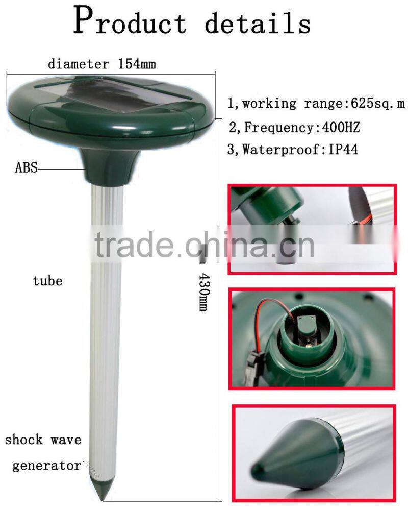 Hight quality solar mouse repeller ultrasonic mouse repelle outdoor ultrasonic mouse repeller