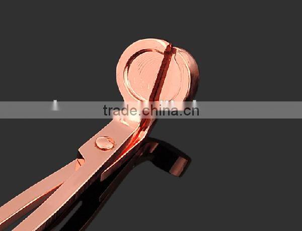 Rose gold stainless steel candle wick trimmer