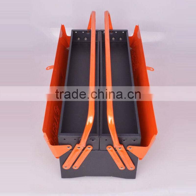 AK-9756 New Design 2-Level metal tool box with two slip handle