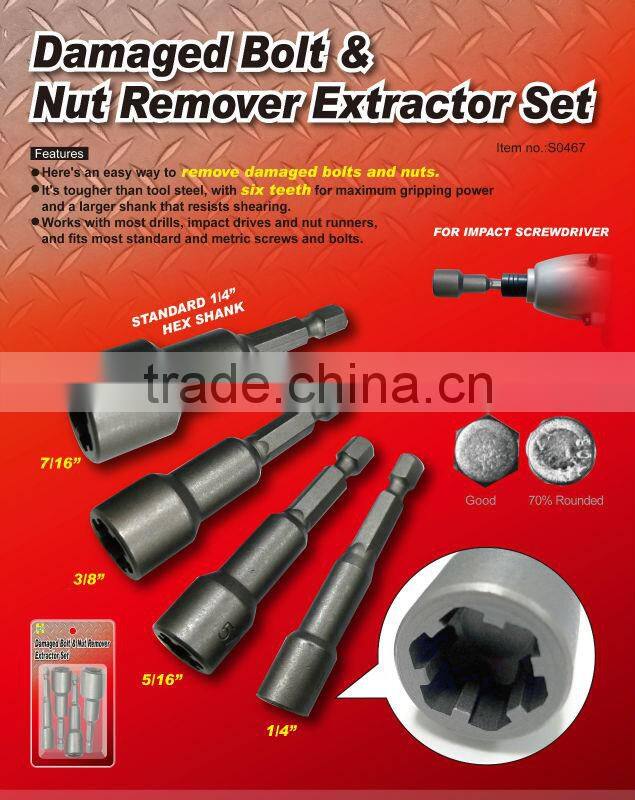 Damaged Bolt & Nut Remover Extractor Set