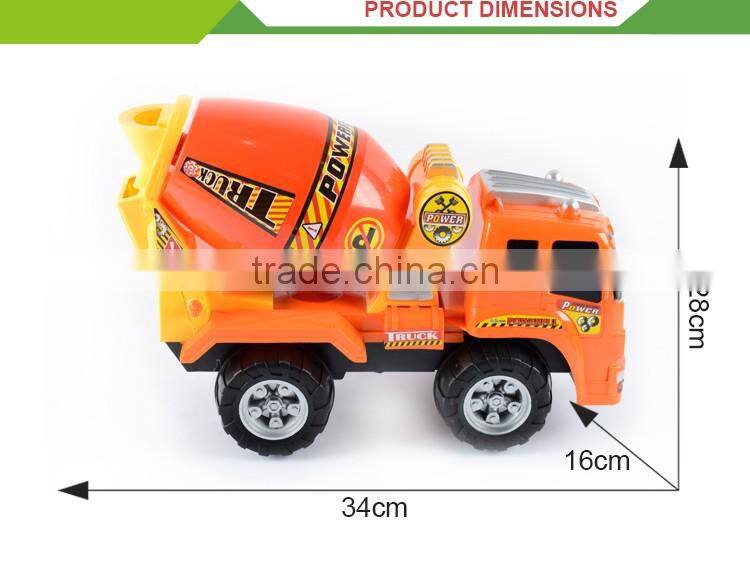 Wholesale plastic inertial friction set mini concrete mixer truck toy