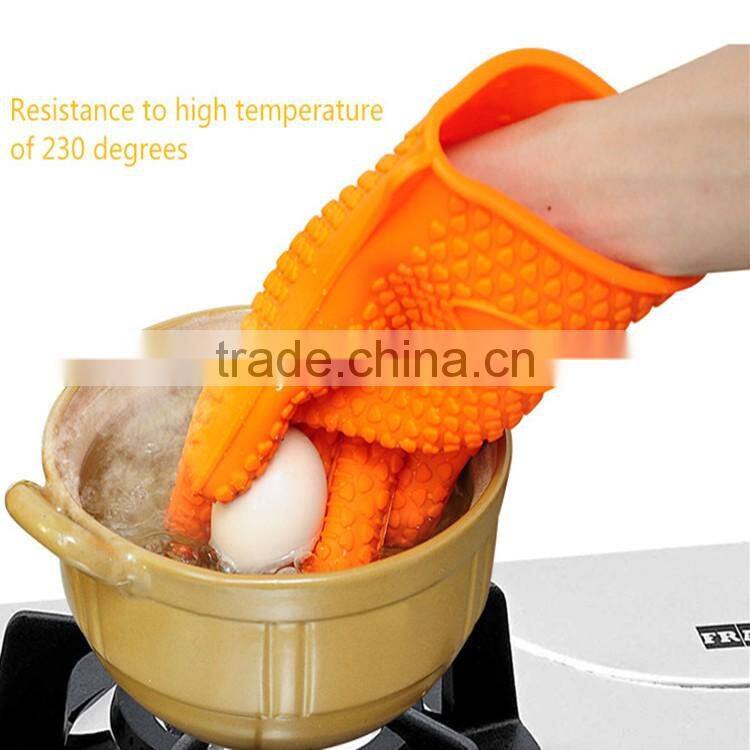 Silicone Heat Resistant Grilling BBQ Gloves for Cooking, Baking, Smoking & Potholder