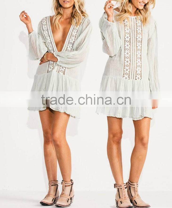 Sexy Girls Boho Star Crossed Backless V-neck Cotton Mini Dresses Names Of Ladies Dresses Night Dress Photos HSD5771
