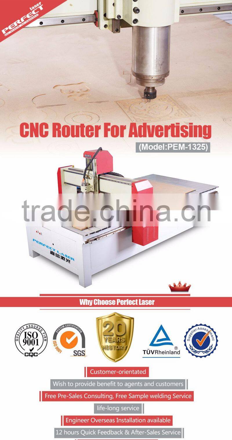 Perfect Laser PEM-1325 2.2kw 3kw 4.5kw Advertising CNC Router Engraver with Best Price