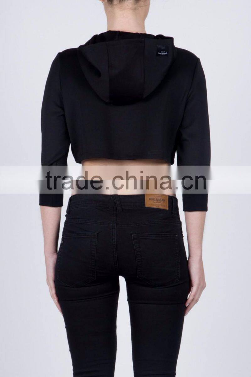 Women's custom printed your own design cropped top hoodies