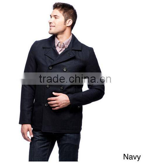 Black Men's Classic Wool Peacoat