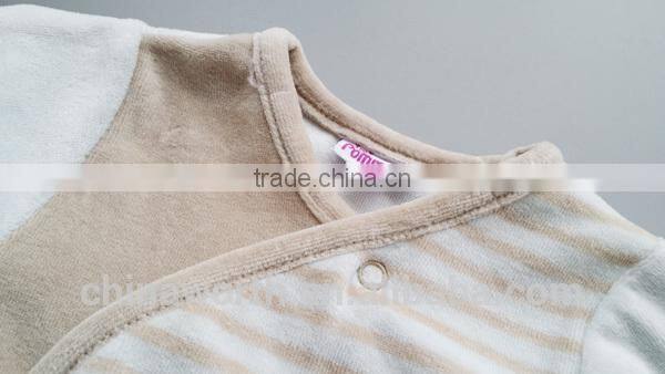warm and soft feeling winter velvet fabric toddler baby clothing design