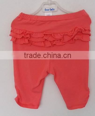 2016 girls embroidered pink color pant for summer