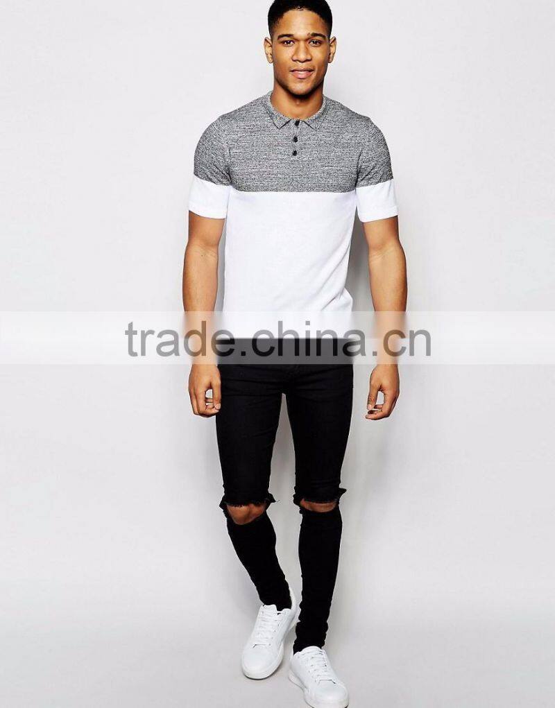 Factory Direct Wholesale Cheap Muscle Fit Knitted Polo In Colour Block Custom Logo Promotion T Shirt Polo Alibaba China