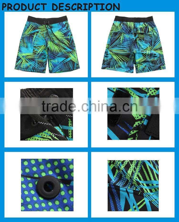 Quick Dry Breathable Custom Color Printed Mens Board Shorts