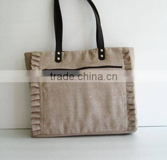 Wholesale Natural Color Linen Tote Bag