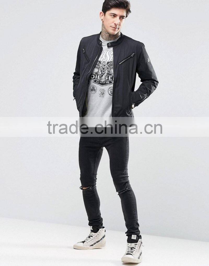 New style fashion pattern printing soft jersey man t-shirt slim fit t-shirt