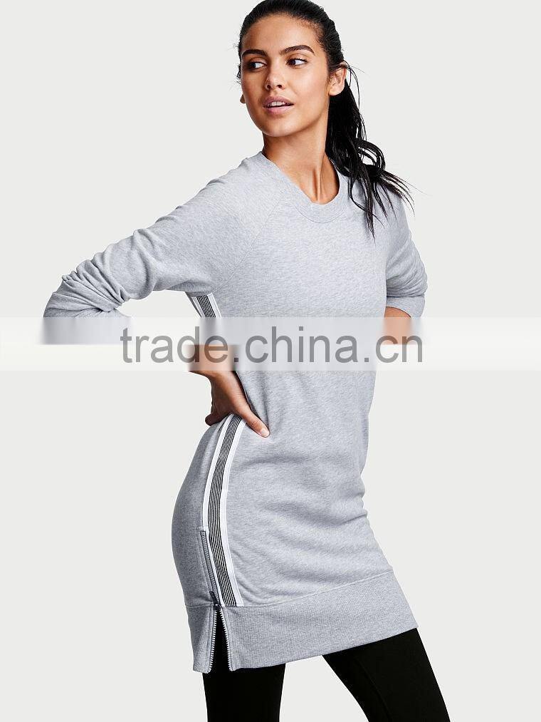 2016 Fashion comfortable ladies plain sweatshirt dress