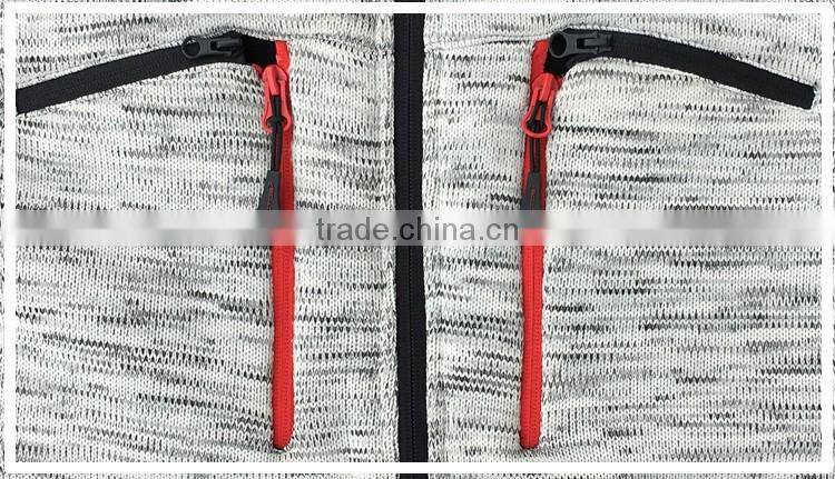 Anoraks long sleeve coarse needle polyester knitted clothes men jacket