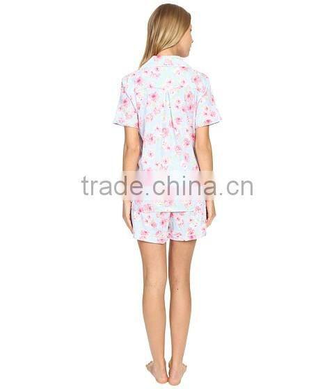 Hot sale wholesale custom printed pajamas sexy night shirts