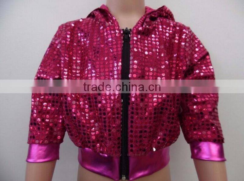 Dance Costume Medium Child Pink Jacket Jazz Solo Competition Pageant Glitz