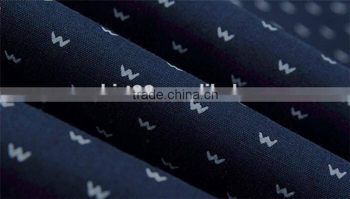 2016 Yarn dyed W printed men slim fit casual shirt