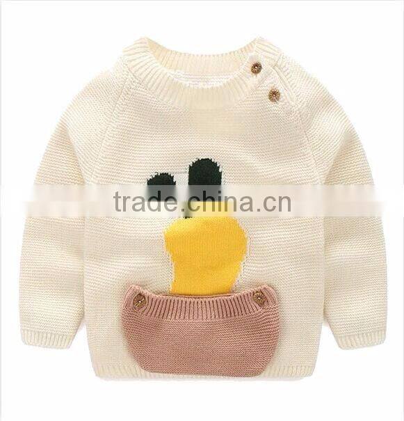 2016 New Design Long Sleeve Round Collar Autumn Winter Children Knitted Sweaters Baby knitting Pullover