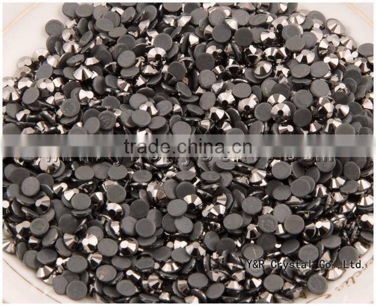 AAA quality Jet hematite hot fix strass drill rhinestone czech hot fix rhinestones