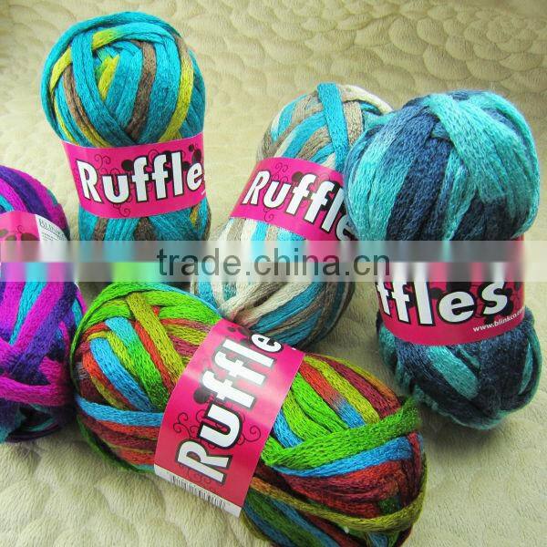 silk tape / ribbon fancy yarn for knitting