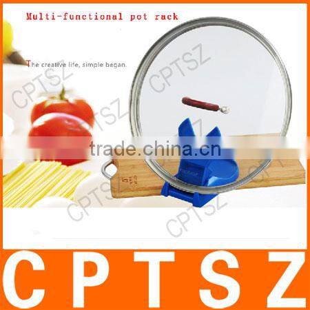 Hottest Folding multi-function pot rack pan rack + spoon frame and a thing