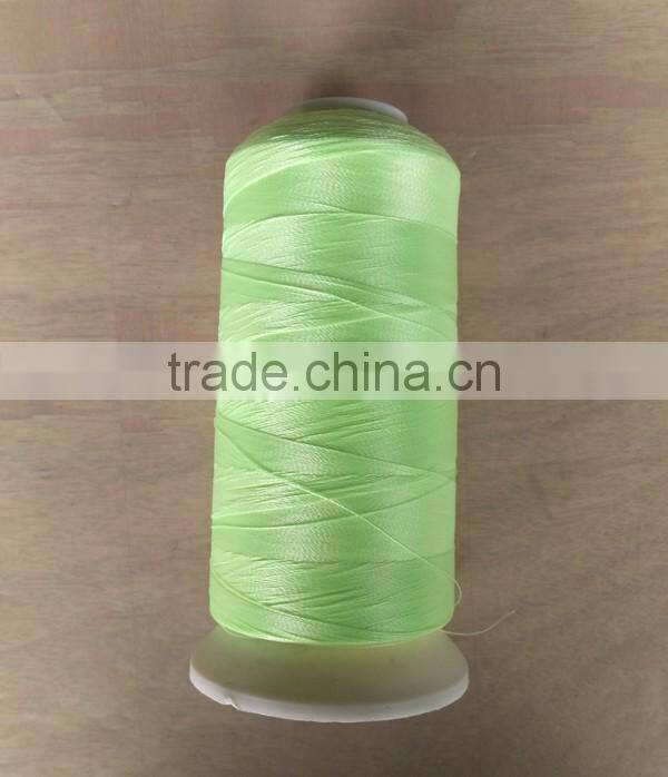 Wholesale decoractive100%polyester luminous sewing embroidery thread,glow in the dark yarn