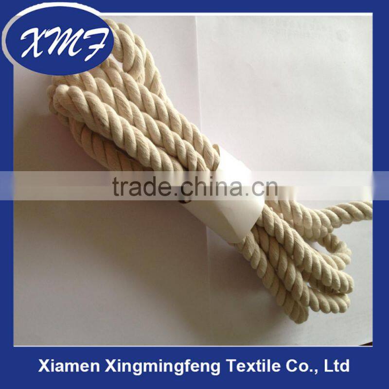 100% twisted cotton rope natural white or bleached tent cotton cord