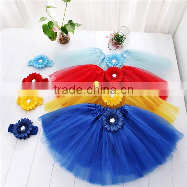 neon pink corset tutu dress with headband flower set 40colours in stock